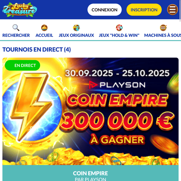Lucky Treasure Casino — Tournoi Spin Gifts